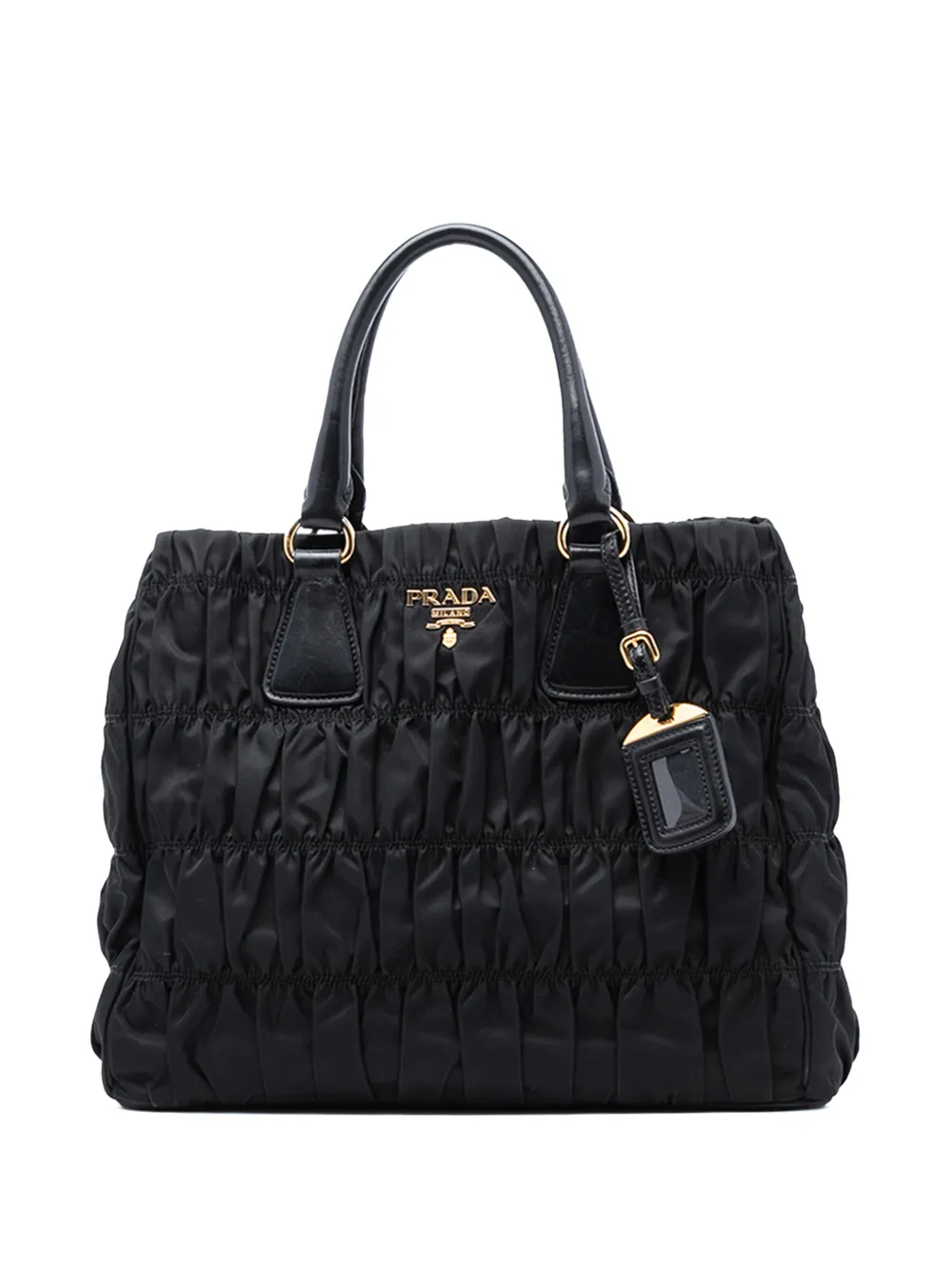 Prada Pre-Owned 2000-2025 Tessuto Gaufre satchel - Nero
