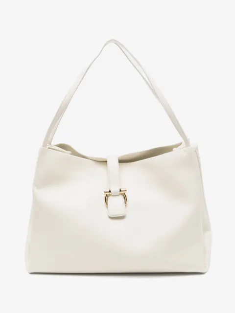 buckle leather satchel