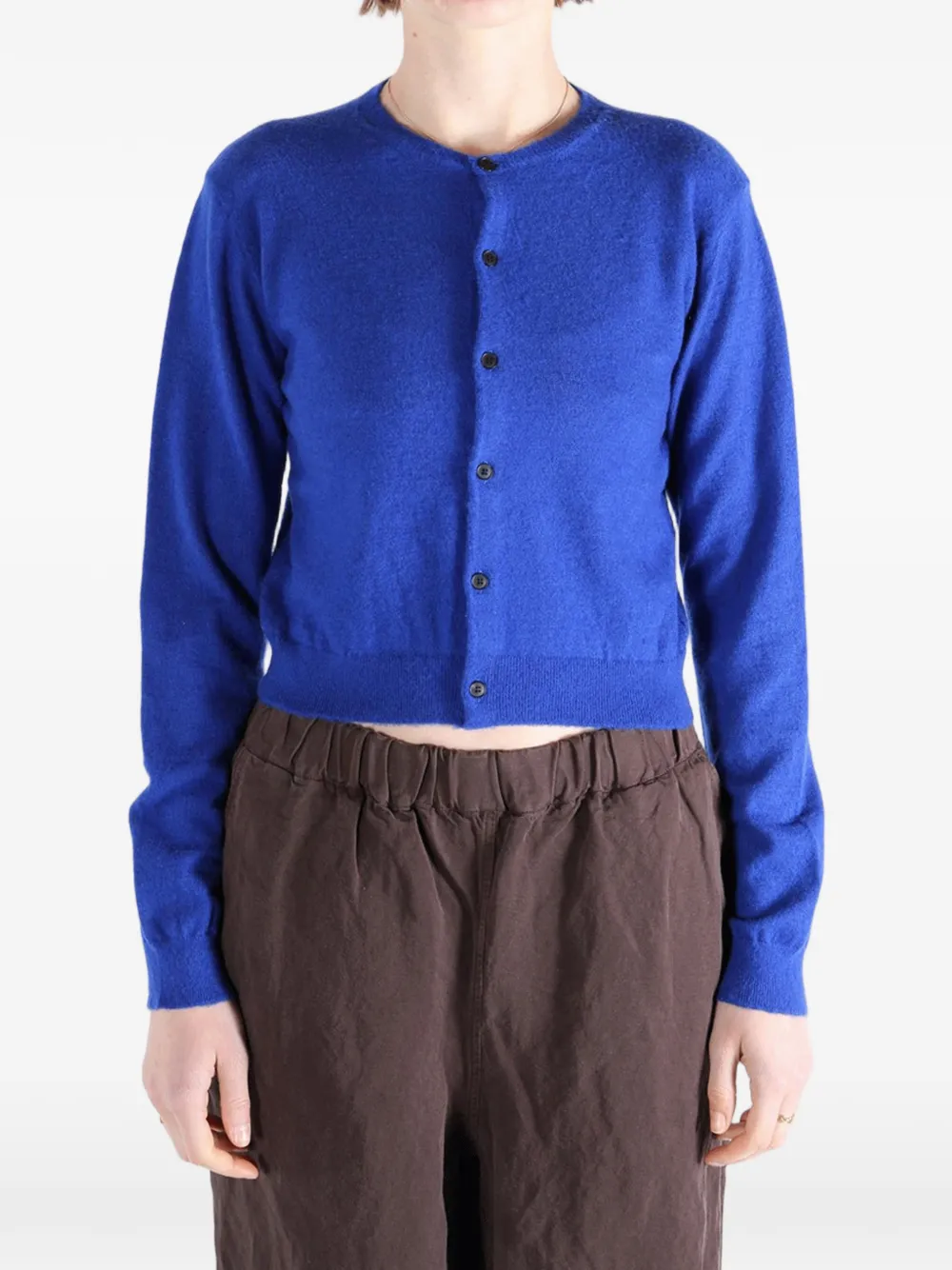  Auralee Button Cardigan - Blue 