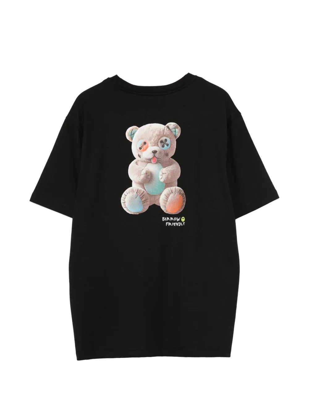 Barrow kids T-shirt met teddybeerprint Zwart