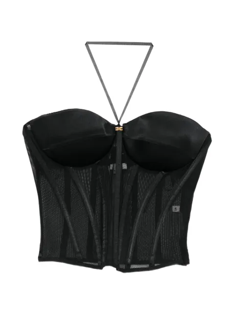 Elisabetta Franchi top estilo corset de malla