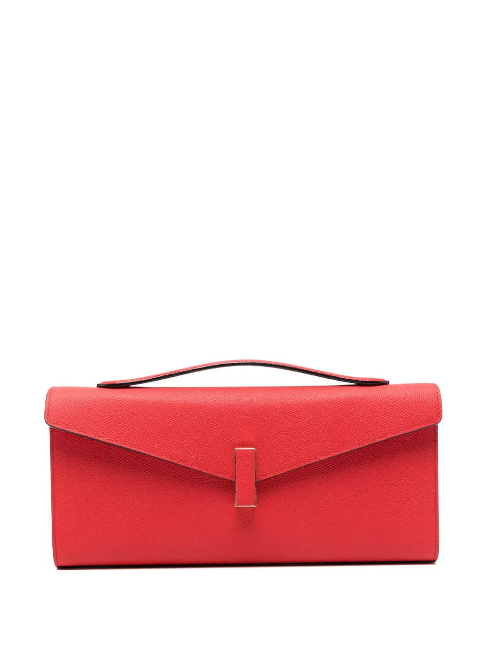 Valextra Iside flap clutch bag - Rosso