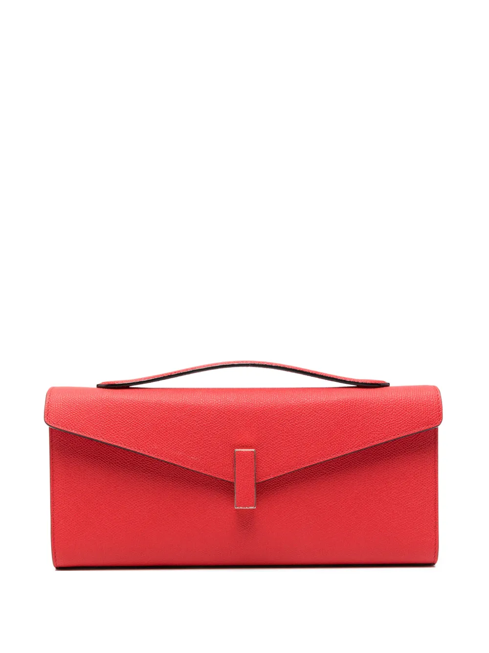Valextra Iside flap clutch bag - Rosso