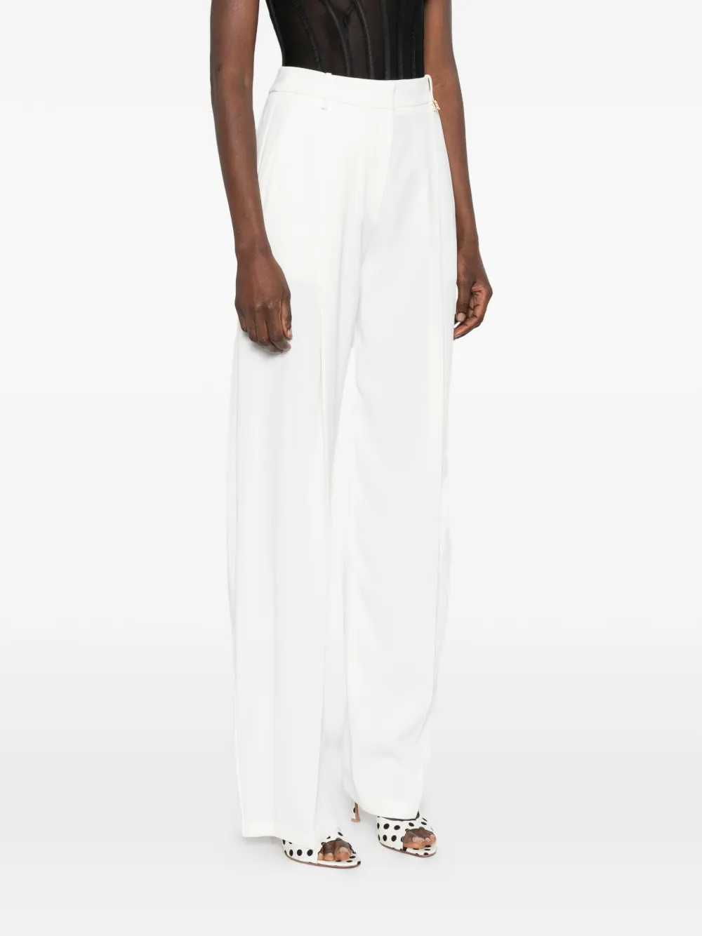 Elisabetta Franchi Flared broek Wit
