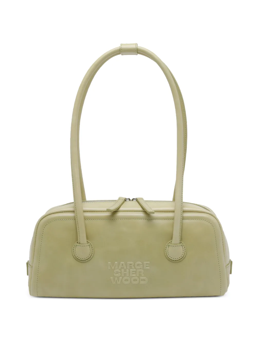 Marge Sherwood zip boston leather shoulder bag - Verde