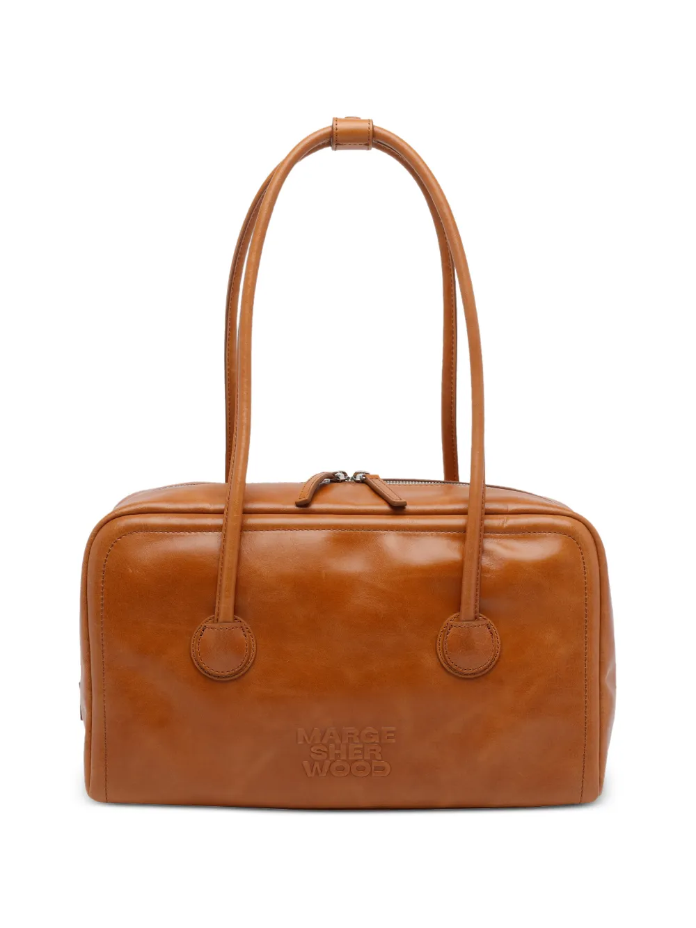 Marge Sherwood soft saddle boston leather shoulder bag - Marrone