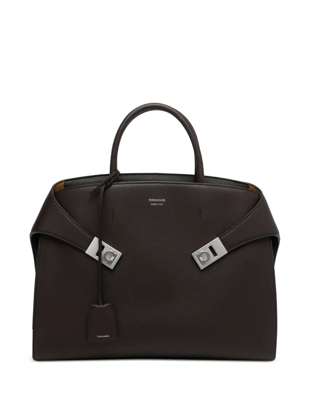 Ferragamo hug logo tote bag - Marrone