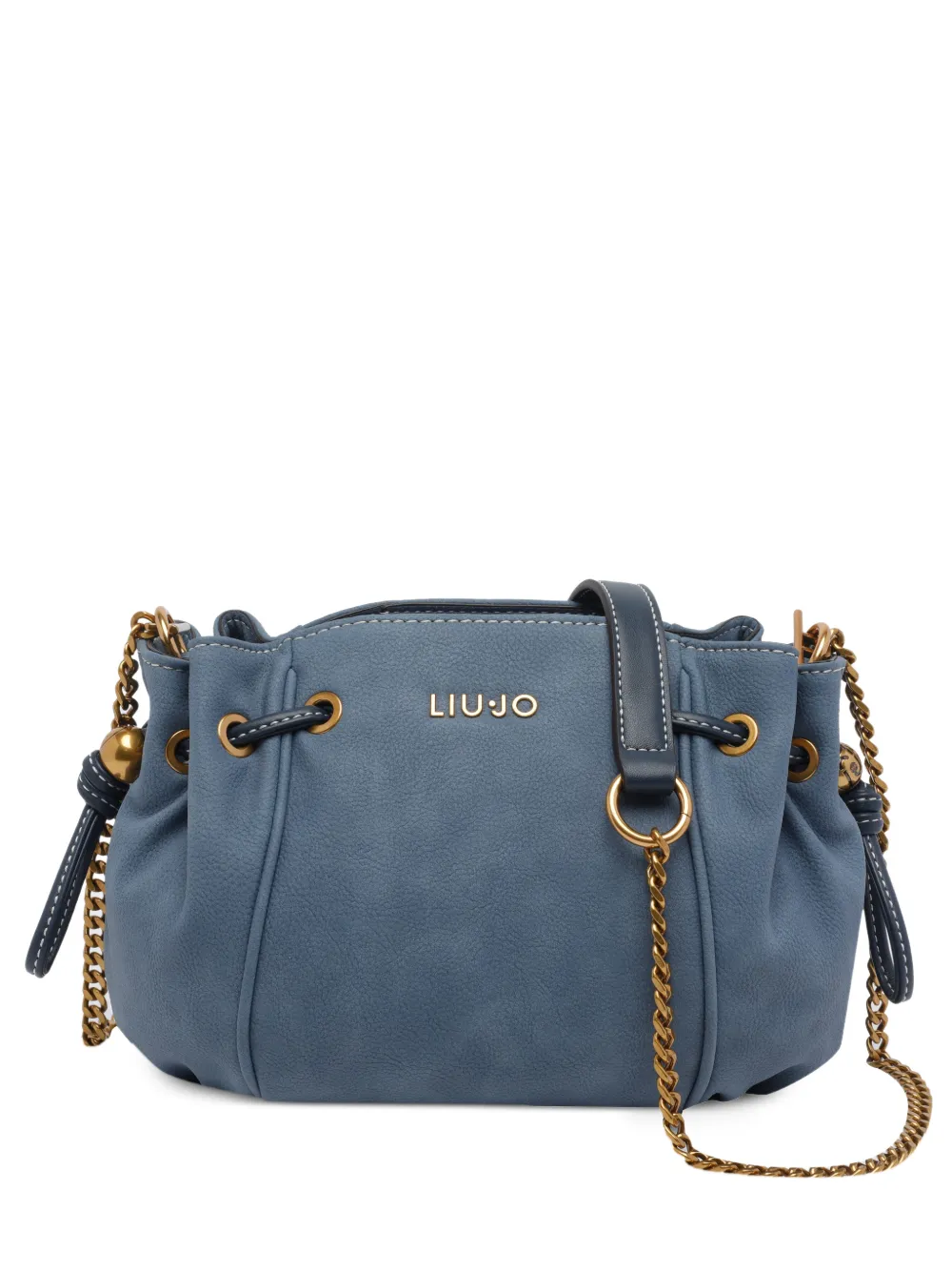 LIU JO Borsa a spalla con placca logo - Blu