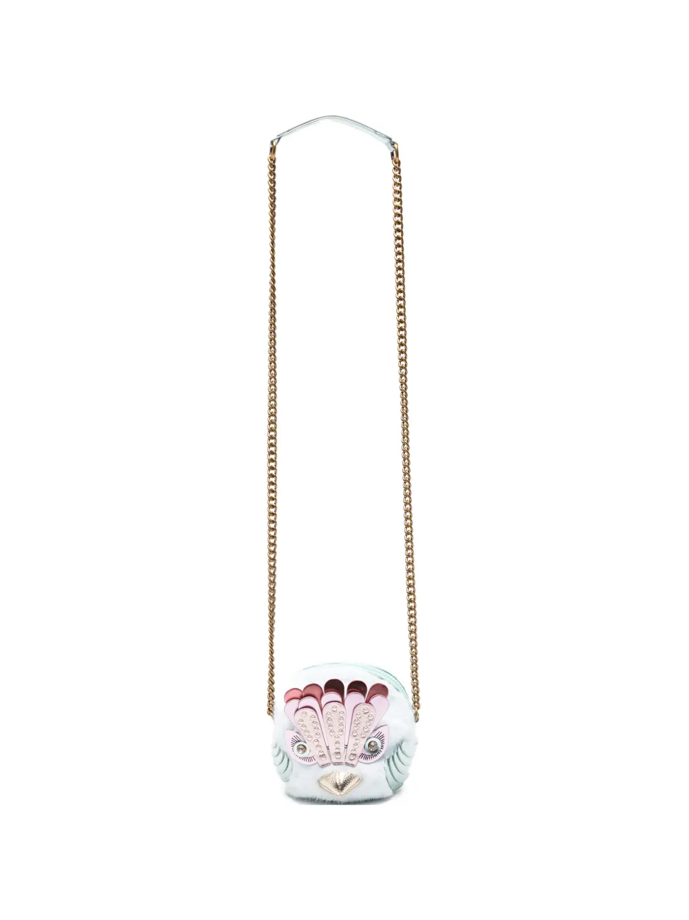 Kurt Geiger London Pom Pom Eagle zip-up cross body bag - Blu