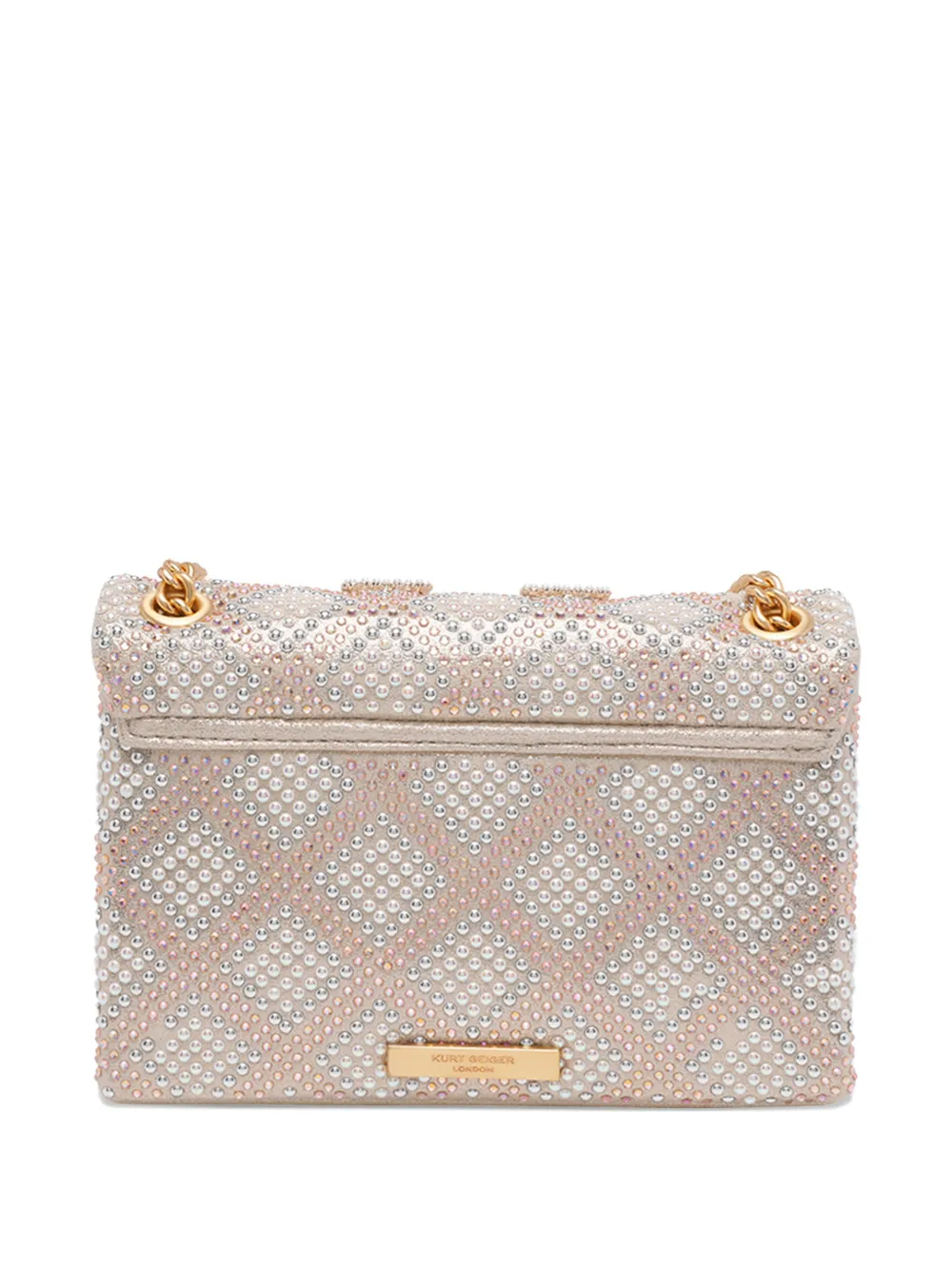 Kurt Geiger London Schoudertas verfraaid met kristallen Beige