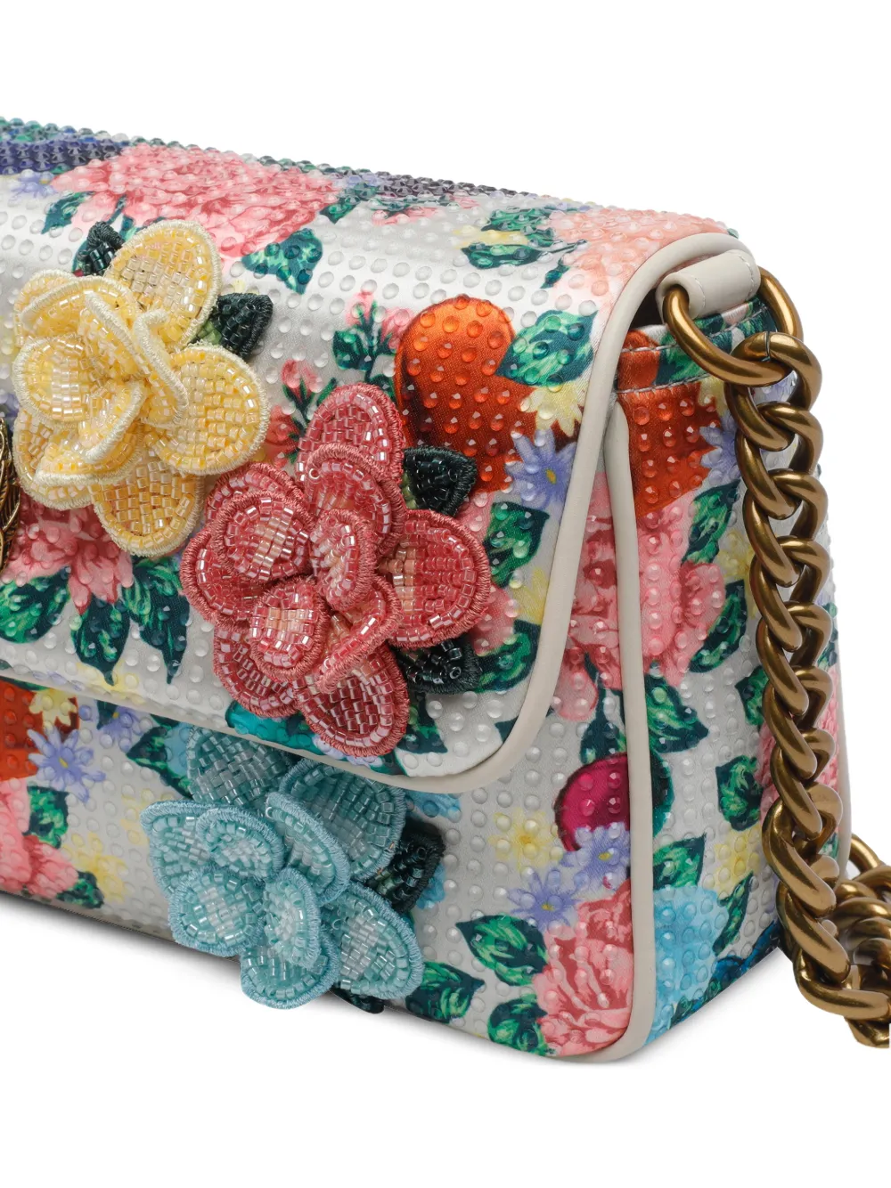 Small Flower Patch Chain Shoulder Bag