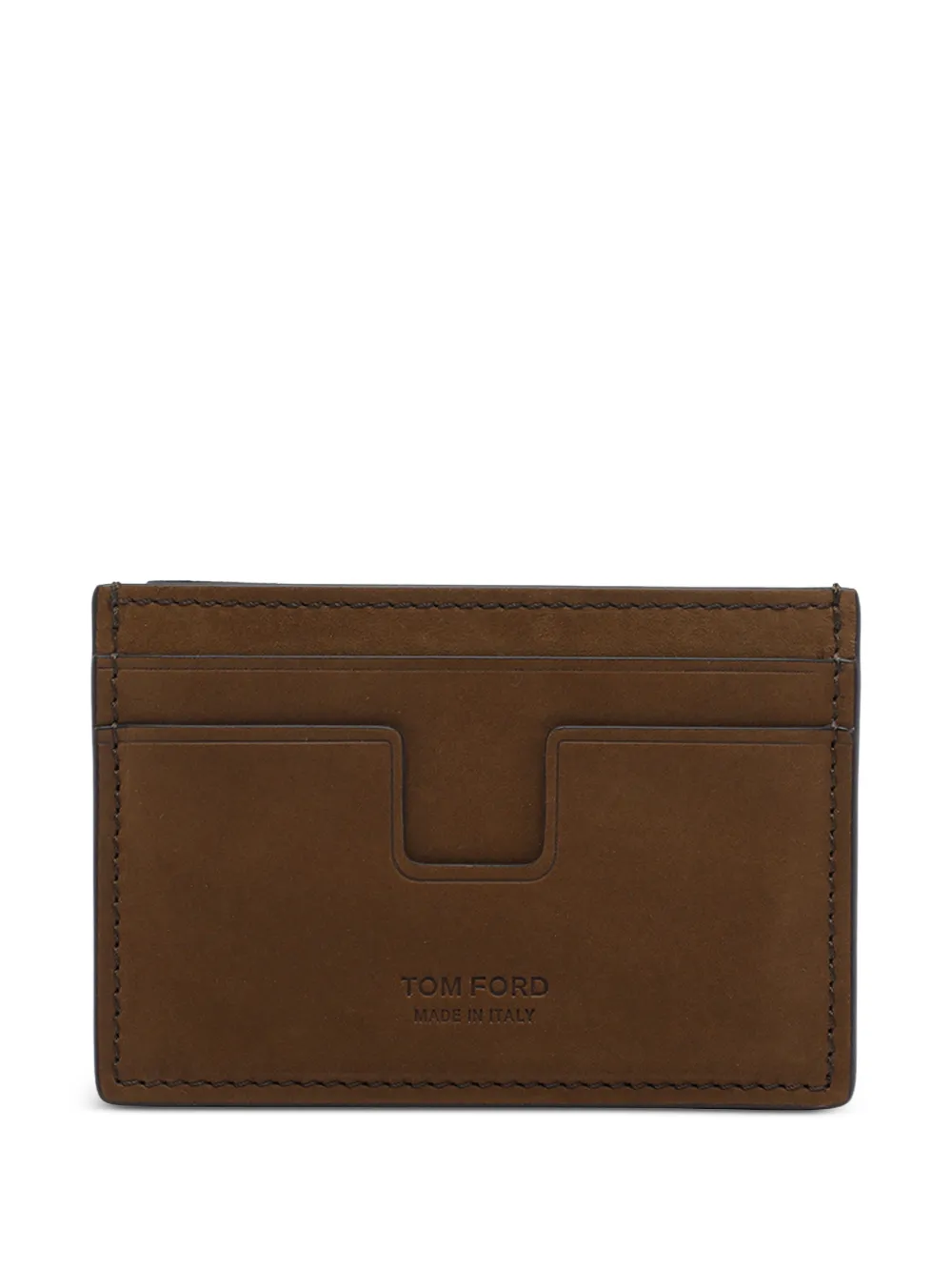TOM FORD leather card holder - Braun