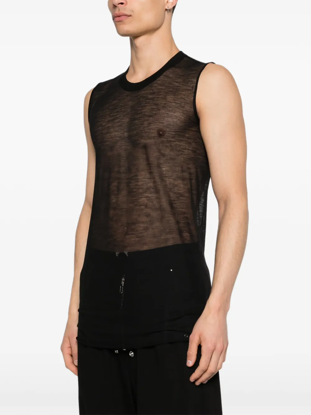 Rick Owens Tanktop met ronde hals Zwart