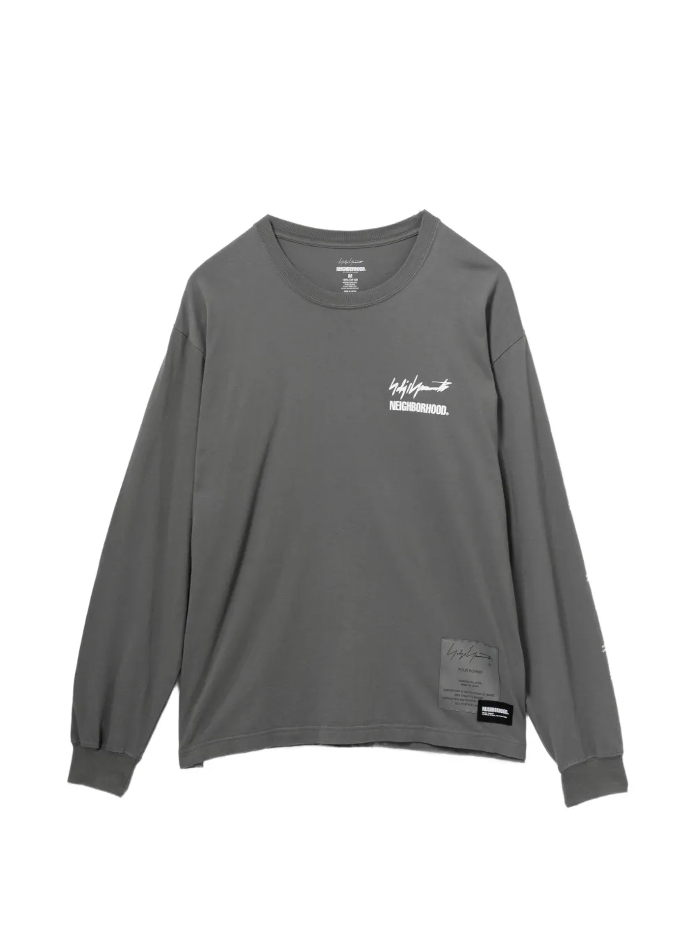 Yohji Yamamoto x Neighborhood T-Shirt mit Logo-Print - Grau