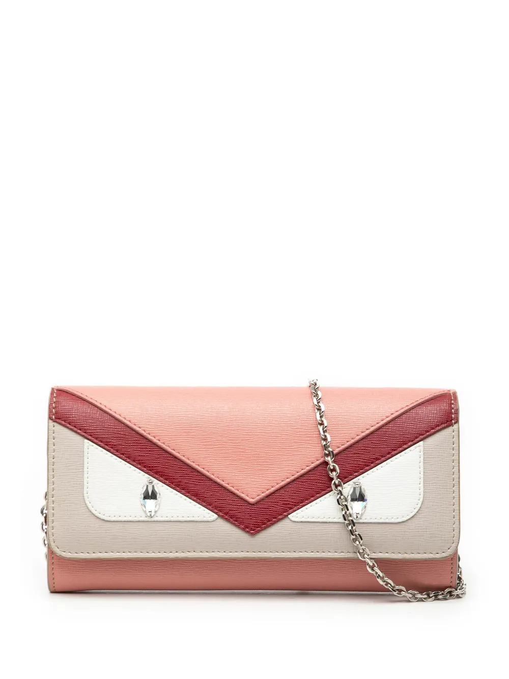 Fendi Pre-Owned 2000-2010 Leather Monster Wallet With Chain crossbody bag - Multicolore