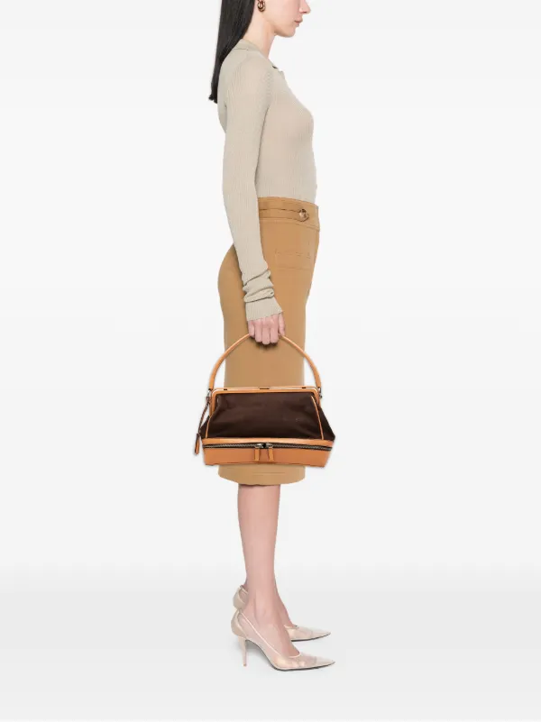 Prada Pre-Owned 2010-2026 Canvas Canapa Cerniera Frame Doctor Bag