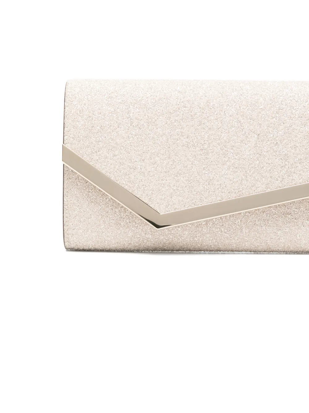 Jimmy Choo Emmie clutch met glitter Beige