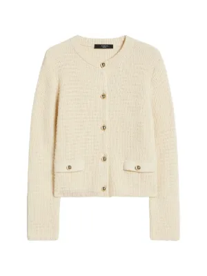 AMI Paris ケーブルニット カーディガン | ホワイト | FARFETCH JP