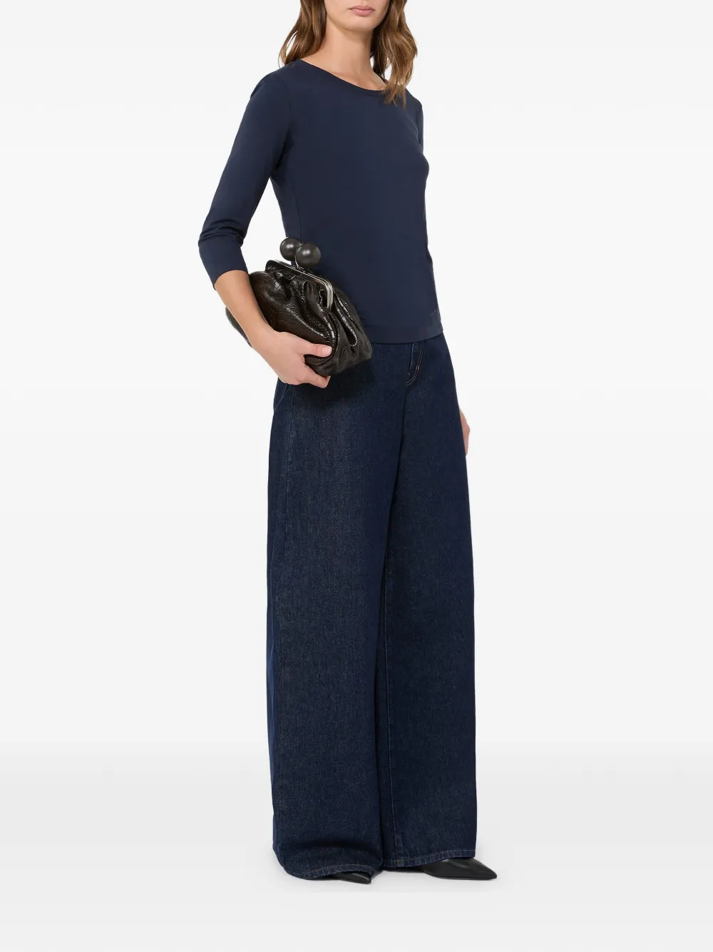  Max Mara Three-quarter Sleeve T-shirt - Blue 
