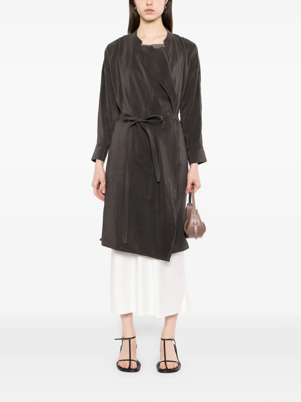  Yeareast Draped Oversized Shirt - Brown 
