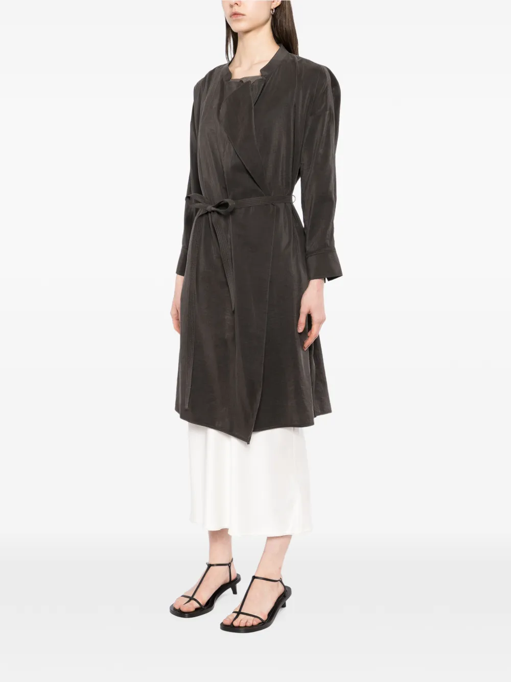  Yeareast Draped Oversized Shirt - Brown 
