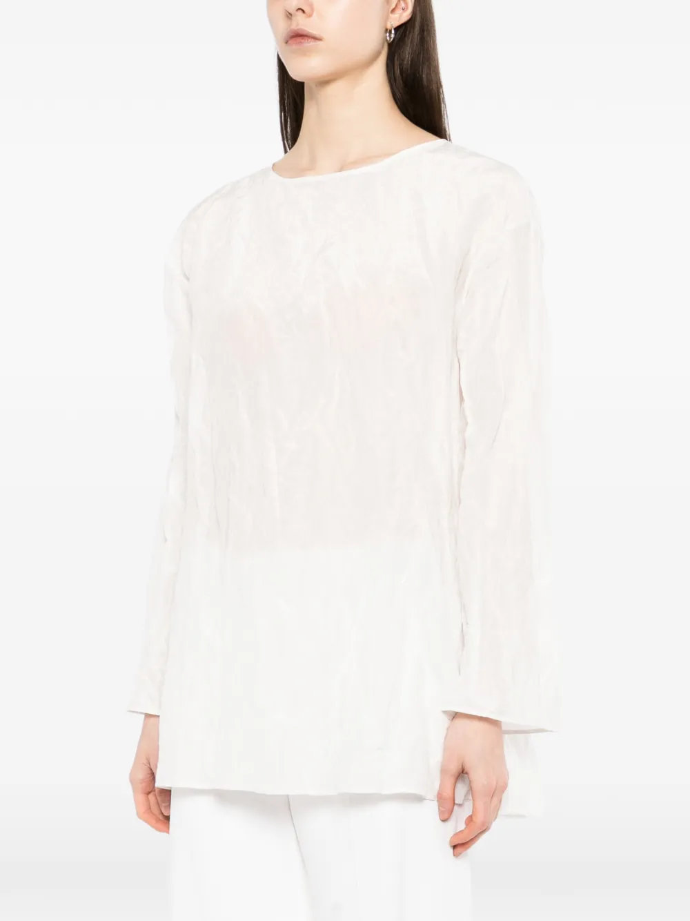  Yeareast Top Con Efecto Arrugado - Blanco 