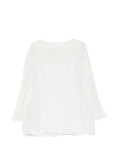 YEAREAST crease-effect long-sleeve top