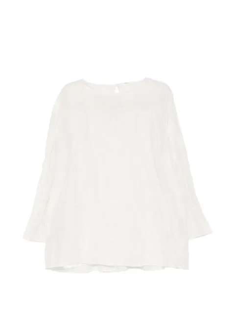 YEAREAST crease-effect long-sleeve top