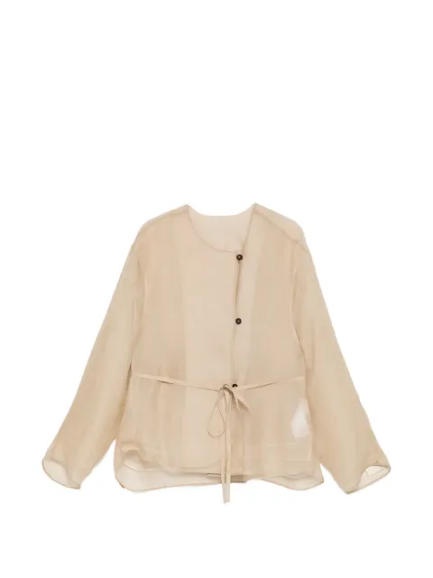 YEAREAST see-through silk jacket