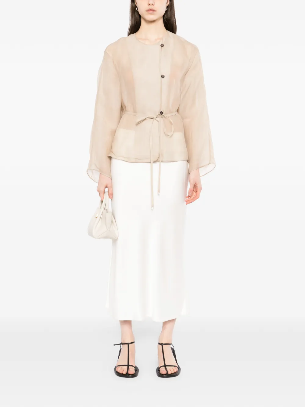  Yeareast See-through Silk Jacket - Neutrals 