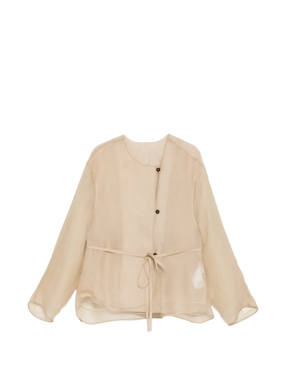 YEAREAST see-through silk jacket - Toni neutri