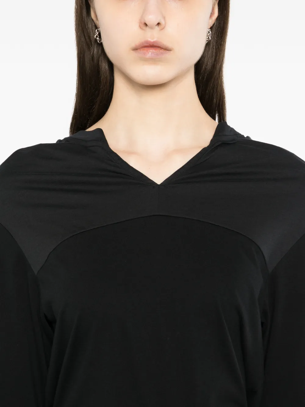 Undercover T-shirt met V-hals en vlakken Zwart