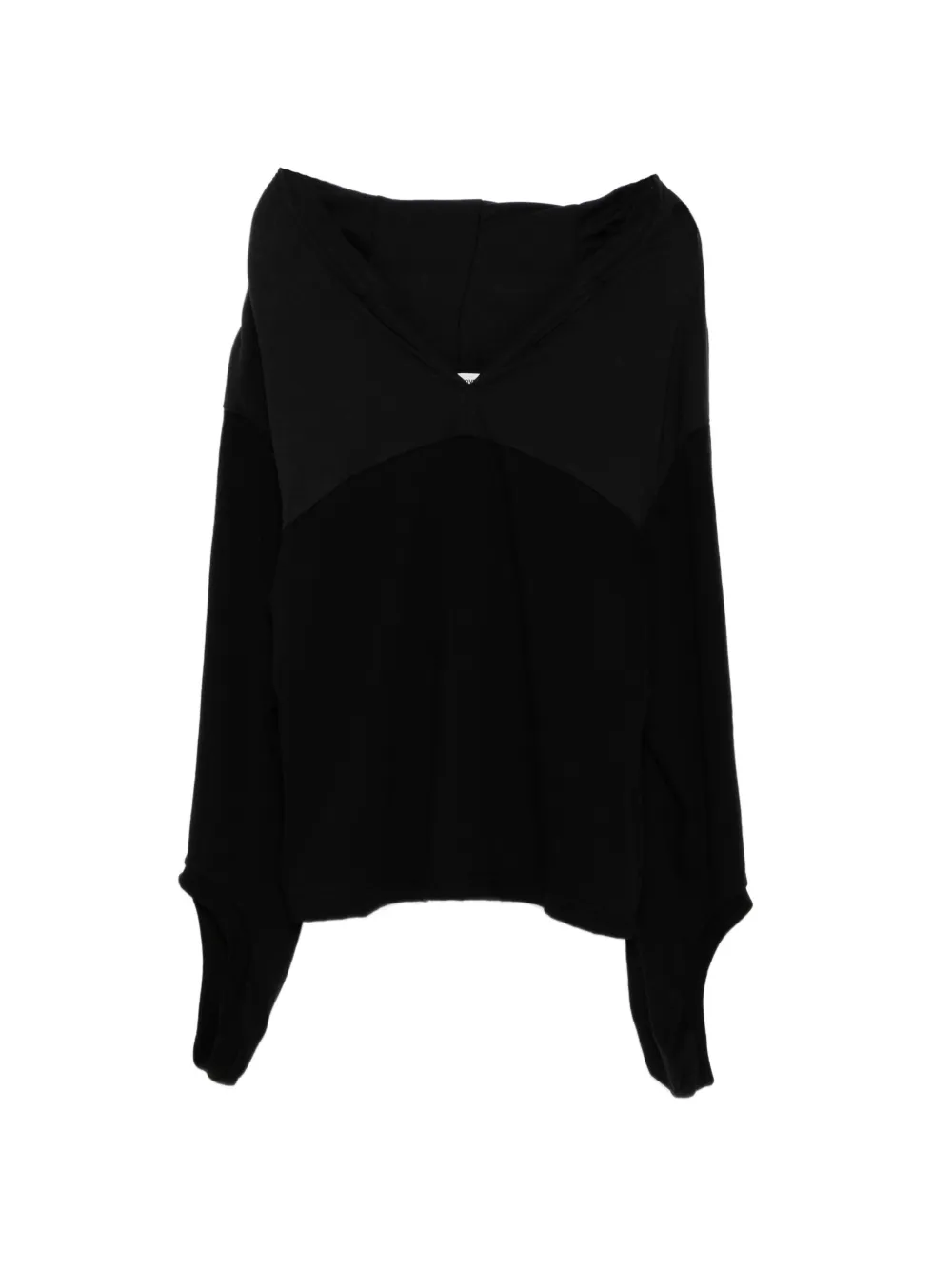 Undercover V-neck panelled t-shirt - Nero