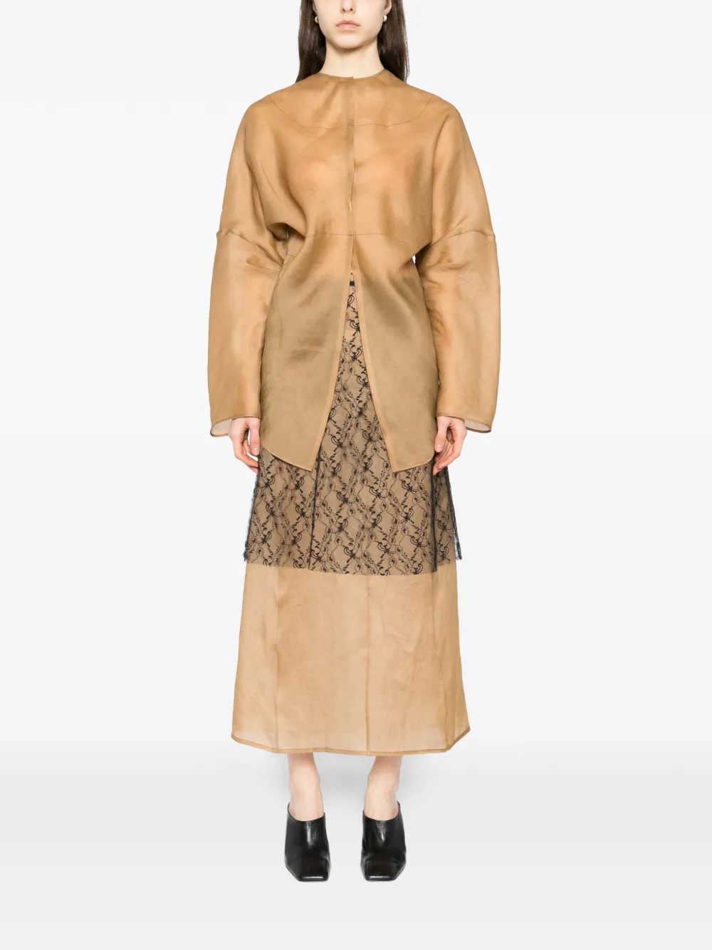  Yeareast Silk Blouse - Brown 