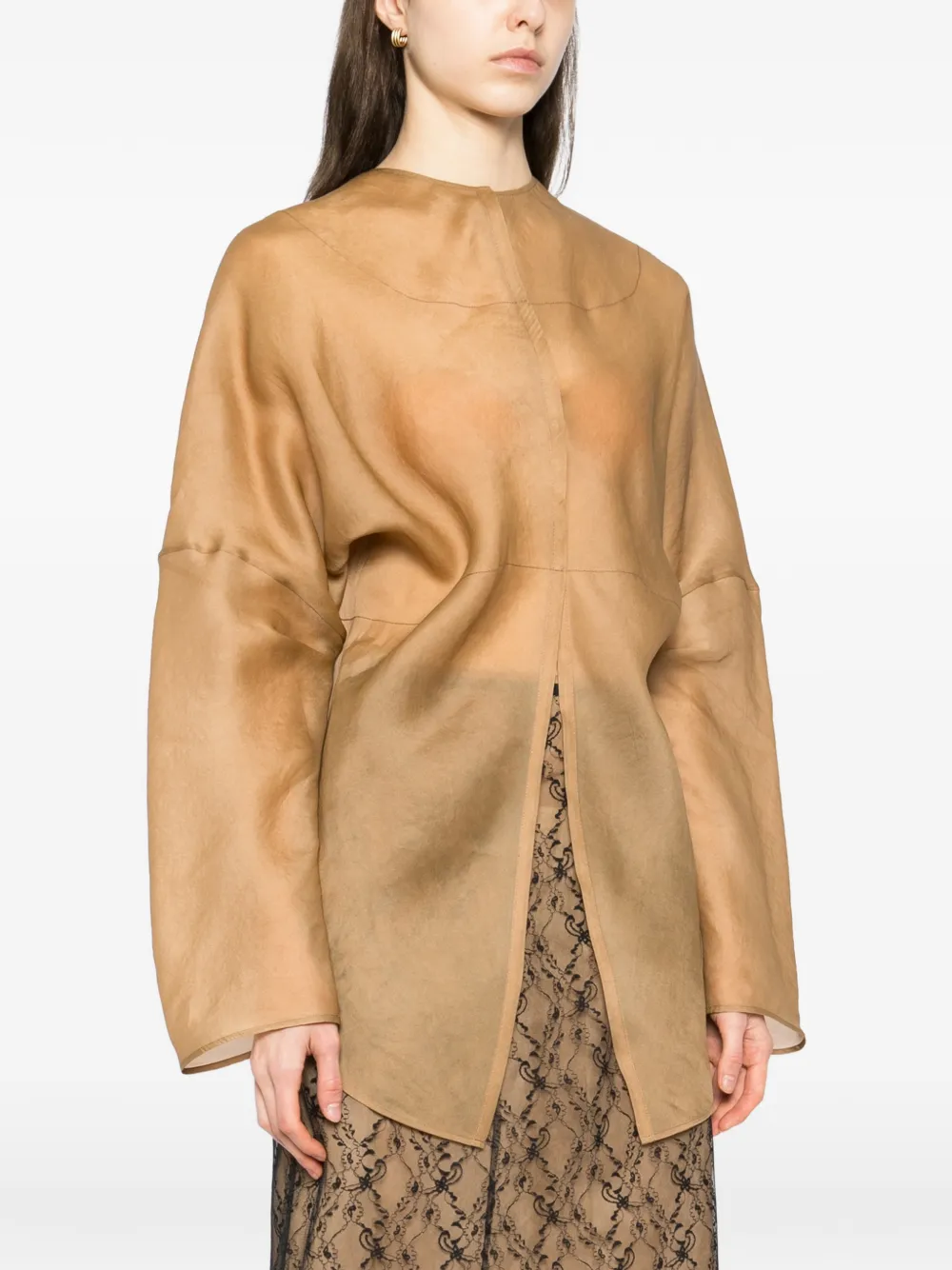  Yeareast Silk Blouse - Brown 