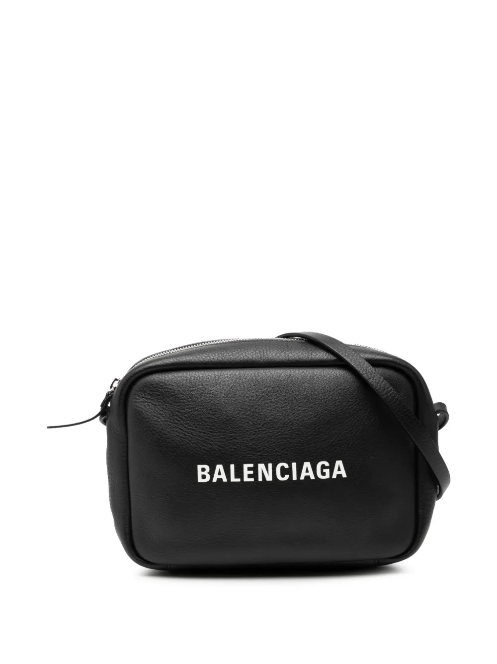 Balenciaga Pre-Owned 2018 Leather Logo Everyday Camera Bag S crossbody bag - Nero