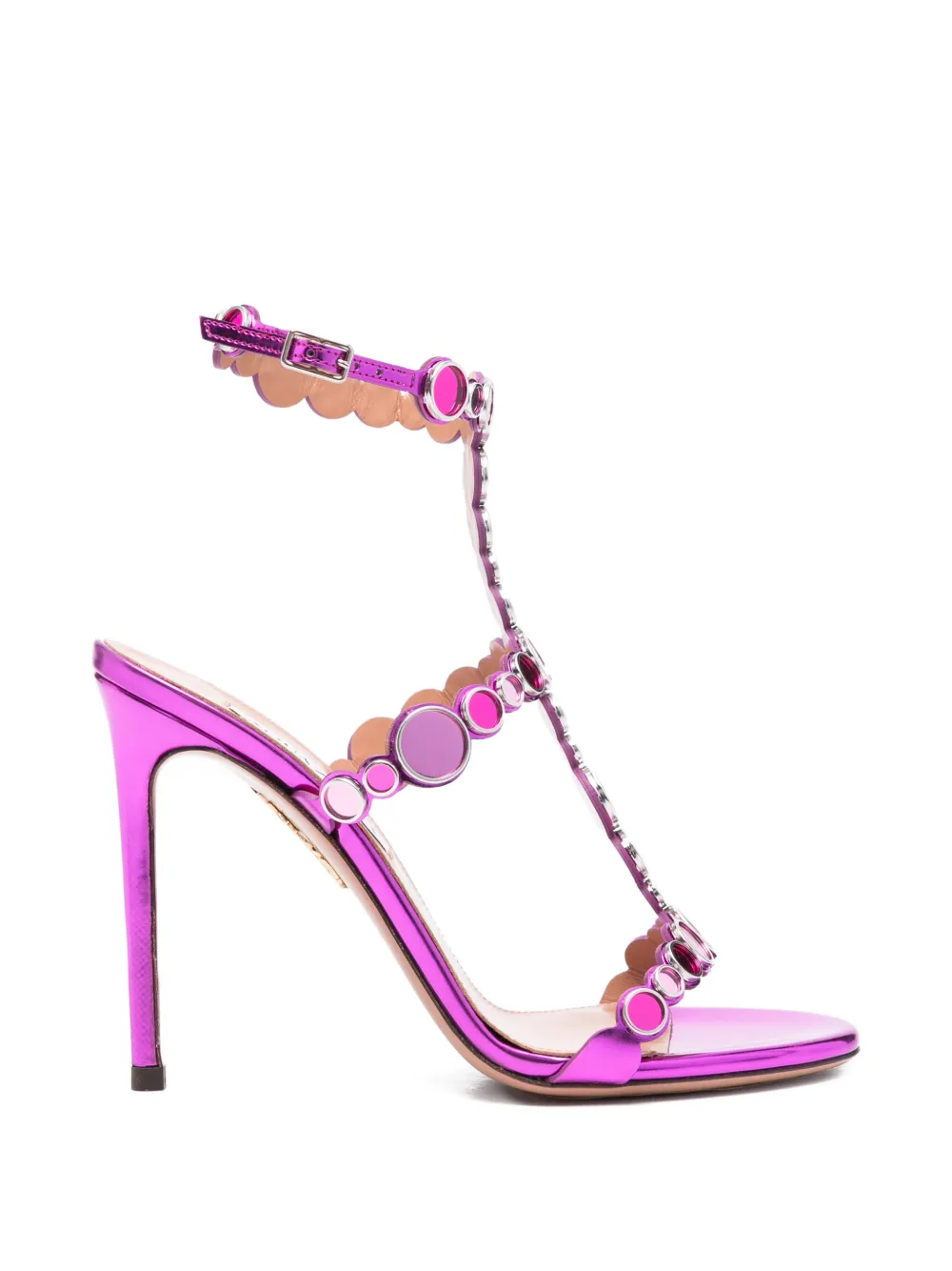 Aquazzura embellished sandals Roze