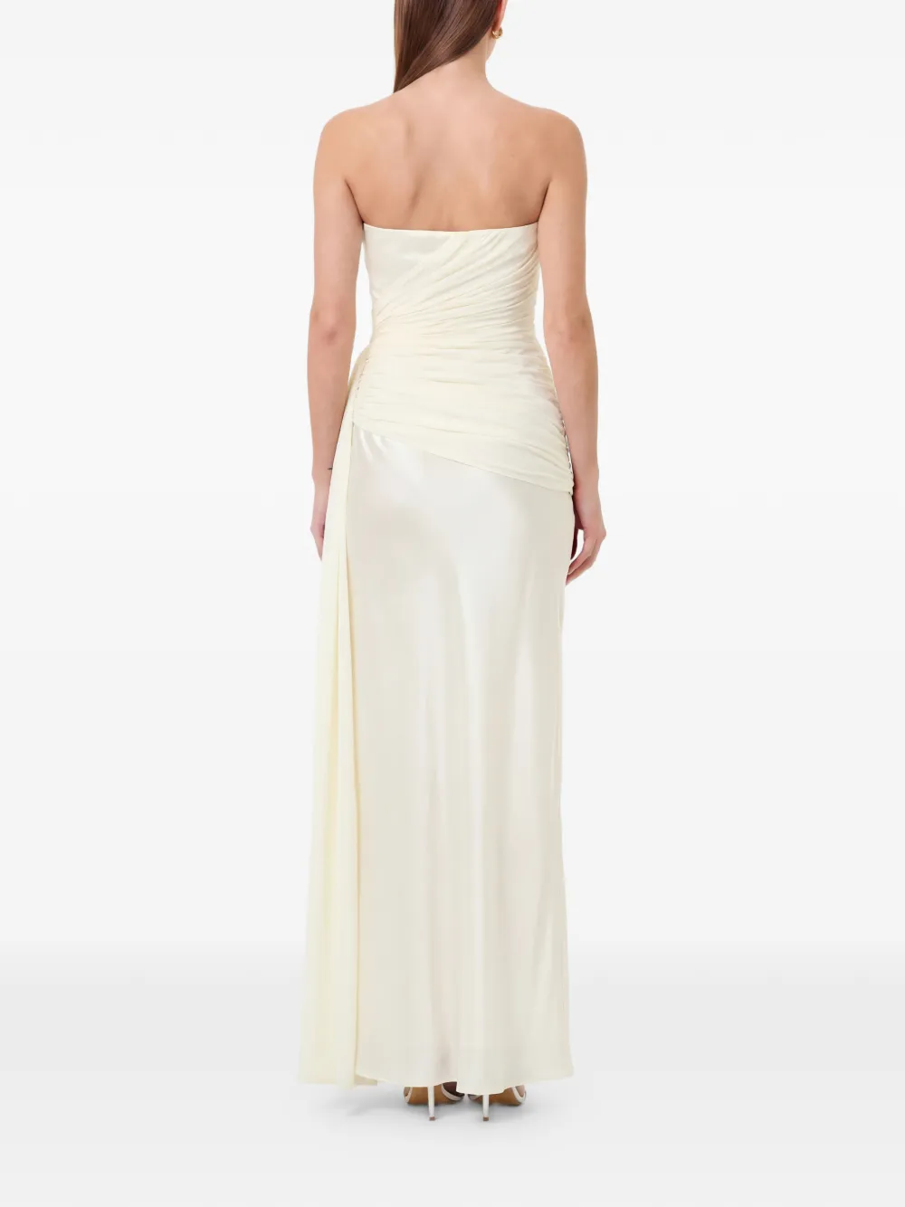 Nicholas Milena gedrapeerde maxi-jurk Beige