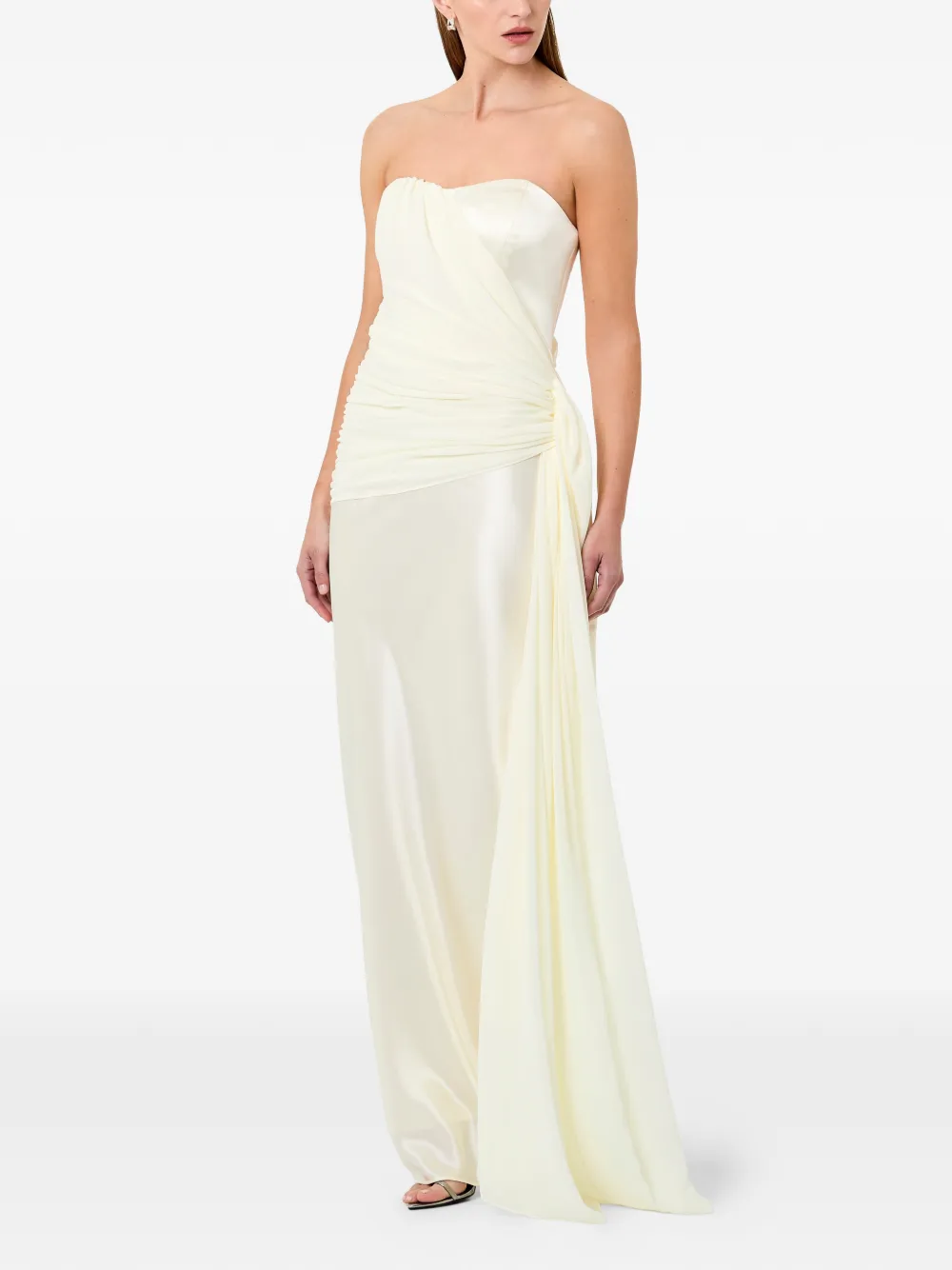  Nicholas Milena Draped Maxi Dress - Neutrals 