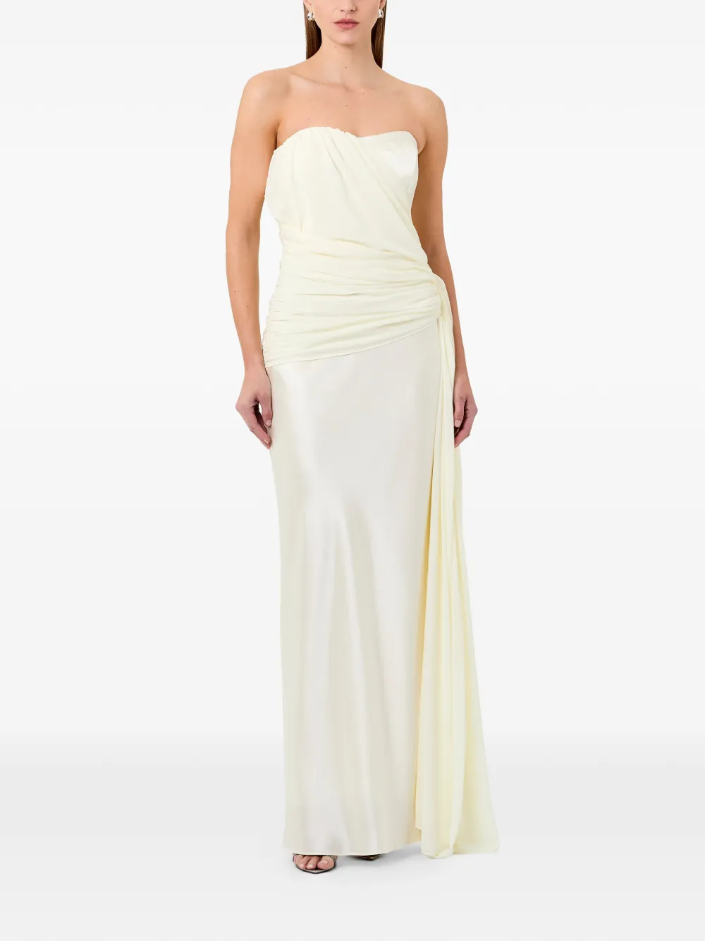  Nicholas Milena Draped Maxi Dress - Neutrals 