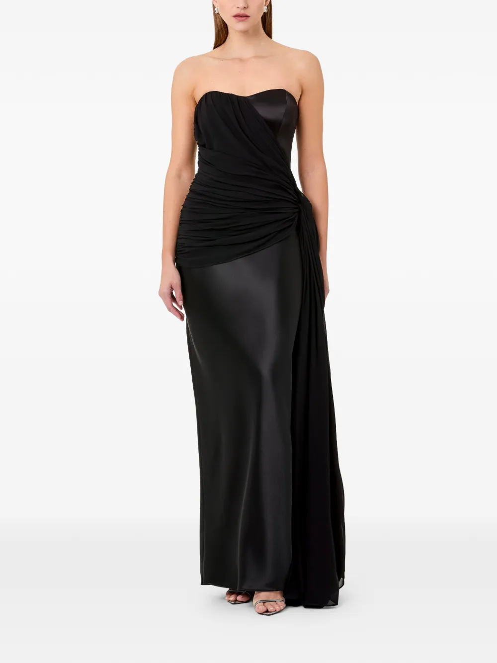  Nicholas Milena Draped Maxi Dress - Black 