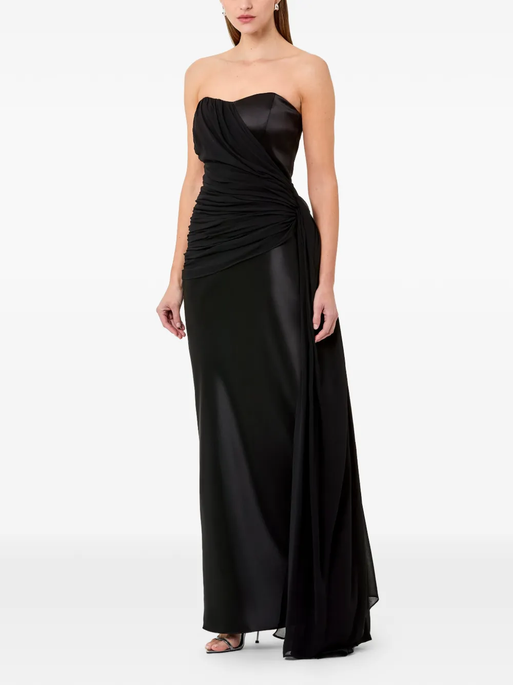  Nicholas Milena Draped Maxi Dress - Black 