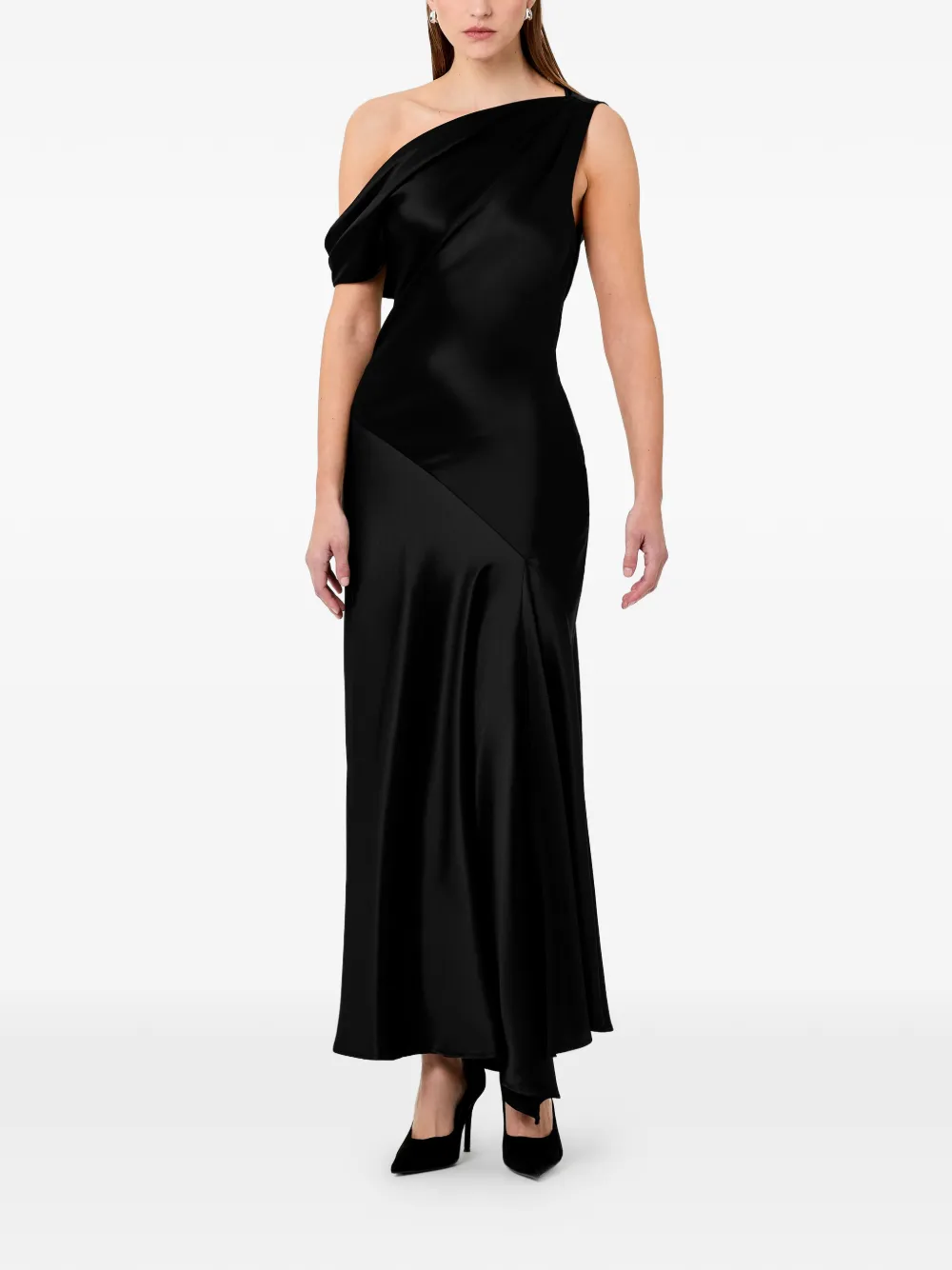  Nicholas Sabrina One-shoulder Maxi Dress - Black 