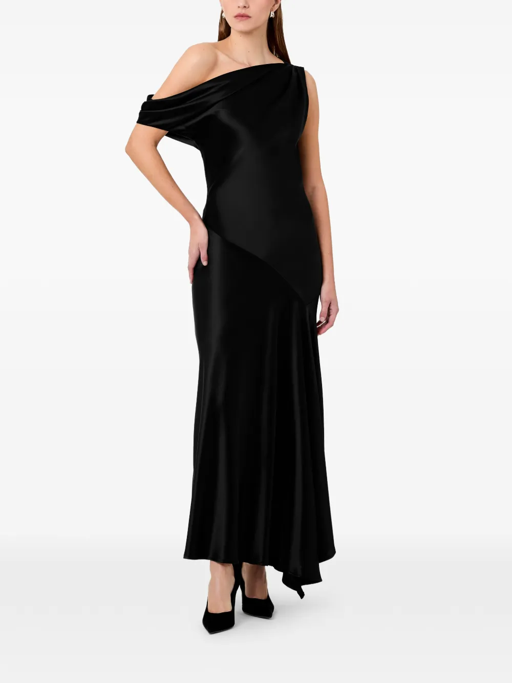  Nicholas Sabrina One-shoulder Maxi Dress - Black 