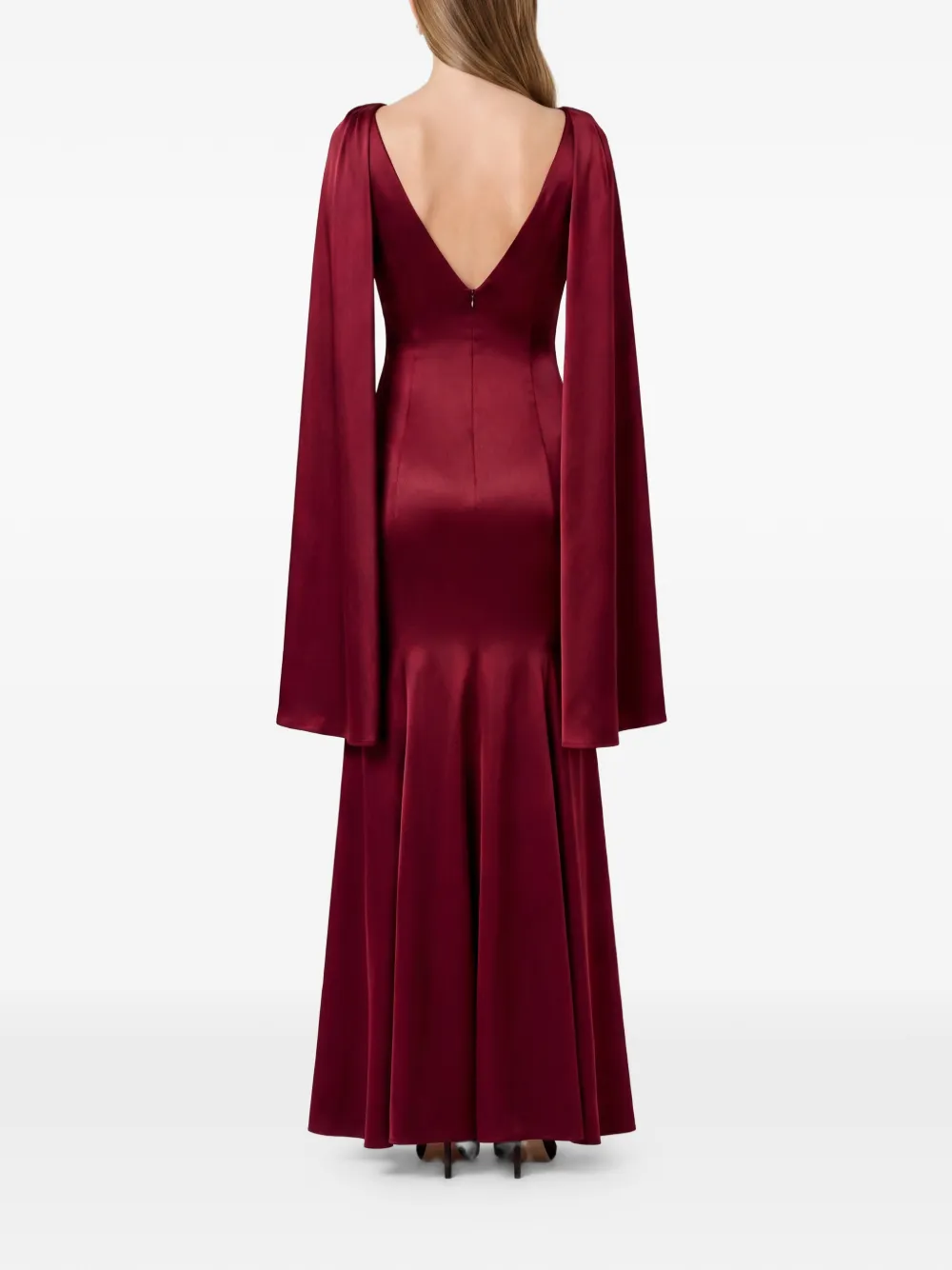 Nicholas Nicolette maxi-jurk met col Rood