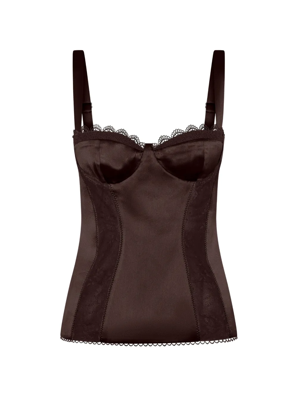 Nicholas Dara lace-detail top - Marrone