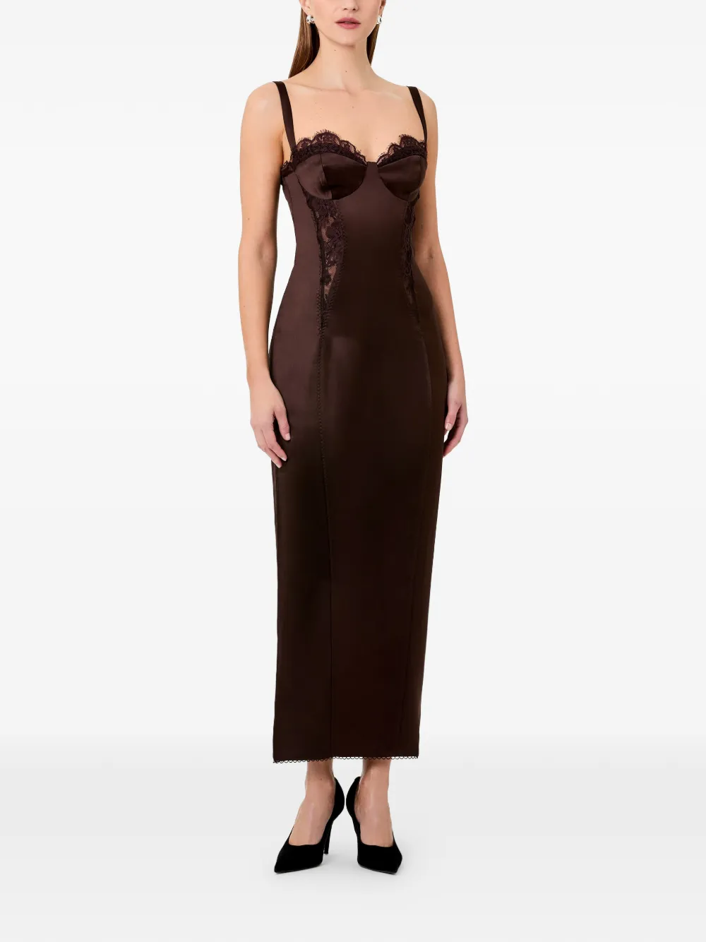Dominique Lace-Detail Maxi Dress