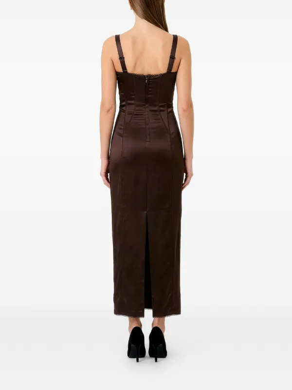 Nicholas Dominique lace-detail Maxi Dress | Brown | FARFETCH BH Nicholas Dominique lace-detail Maxi Dress | Brown | FARFETCH BH