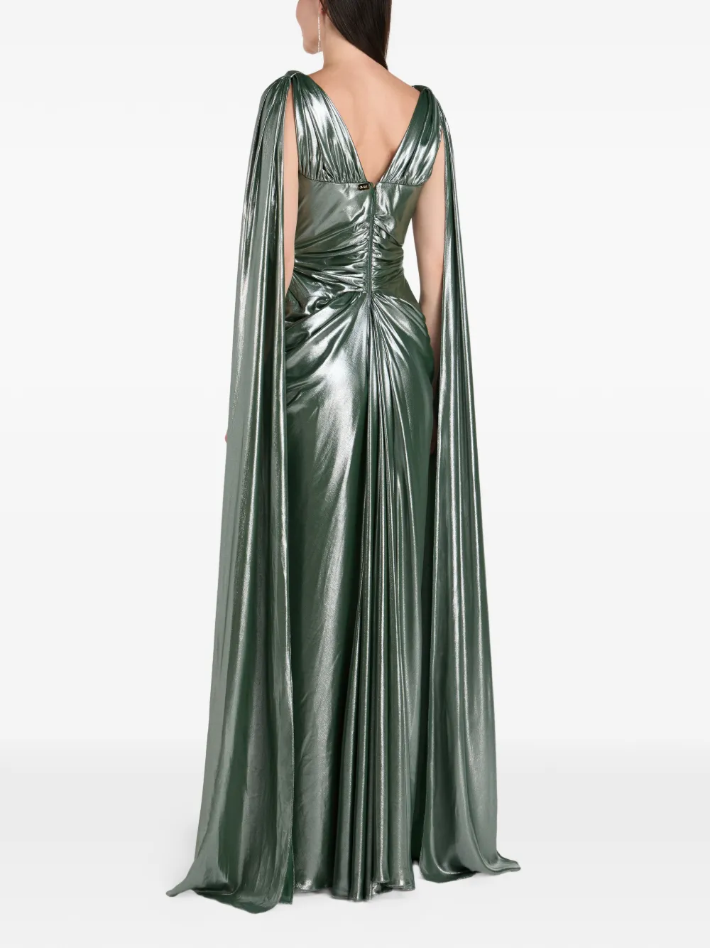  Rhea Costa Vestido Largo Layla Drapeado - Verde 