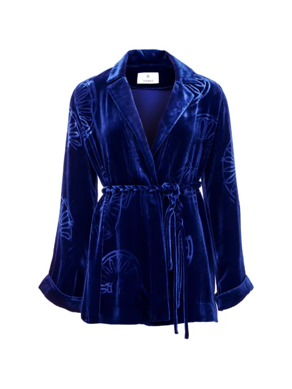 Themis Z Kyma Belted Dress in Blue
